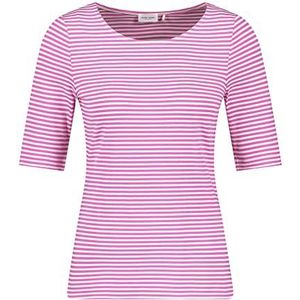 Gerry Weber Dames 170230-35032 T-shirt, paars/roze/ecru/wit ringel, 34, lila/roze/cru/wit ring, 34