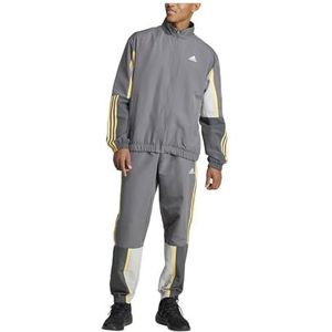 adidas Heren Sportkleding Colorblock 3S Trainingspak, L, Grijs Vijf, L