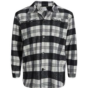 Jack & Jones JOROLLIE Check Overshirt LS PLS hemd, Navy Blazer, 3XL