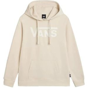 Vans Dames Wm Drop V Logo Hoodie-B Hooded Sweatshirt, Beige, XS