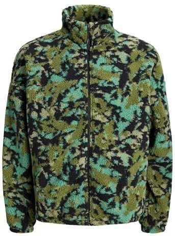 JACK & JONES Jorskin Teddy Full Zip Hn T25, zwart (pirate black), XL