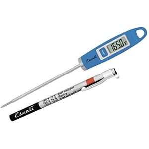 Escali DH1 Ergonomic Stainless Steel Gourmet Digital Thermometer, Extra Long Probe NSF Certified, Blue Standard