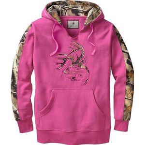 Legendary Whitetails Camo outfitter hoodie voor dames, fuchsia, Medium