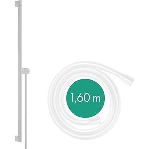 hansgrohe Unica S Puro - Douchestang 90 cm met easy slide douchekophouder en Isiflex doucheslang 160 cm, mat vit