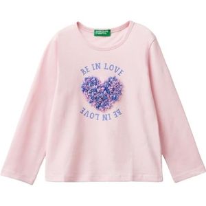 United Colors of Benetton T-shirt M/L, Roze, 1 jaar
