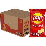 Lay's Chips Naturel, Doos 12 stuks x 120 g