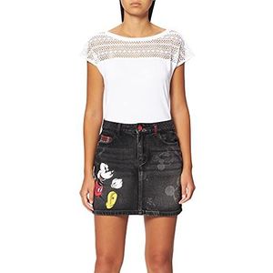 Desigual Fal_Mickey Rok voor dames, Verguld zwart., 42