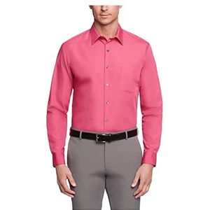 Van Heusen Men's Dress Shirt Regular Fit Poplin Solid, Desert Rose, 18"" Neck 32""-33"" Sleeve