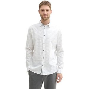 TOM TAILOR heren overhemd, 36738 - White Circle Design, XL