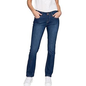 ATT Jeans Stella Basic Straight Cut Jeans voor dames, met contrasterende stiksels, Stella, donkerblauw, 36W x 34L
