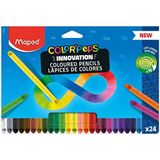 Maped 861601 Kleurpotloden COLOR'PEPS Infinity 24 stuks 100% gekleurde vulling geen slijpen nodig 100% bruikbaar zacht en zeer aangenaam op het papier