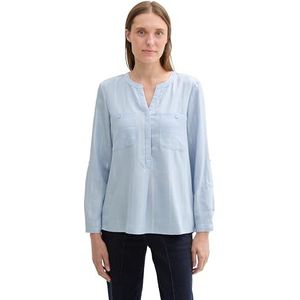 Be Part - Blouse - Gestreept - Lyocell - Met Opgestikte Borstzakken