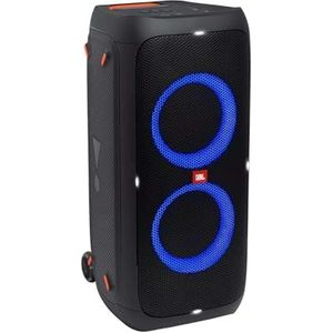 JBL PartyBox 310 draadloze Bluetooth-partyluidspreker met ingebouwde dynamische verlichting, karaokemodus, krachtige bas en JBL-app-ondersteuning, zwart