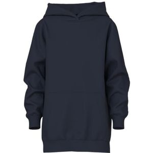 NAME IT Meisjes Nkfvilu Ls Nreg Long Sweat Wh Bru sweatshirt, Dark Sapphire, 134-140