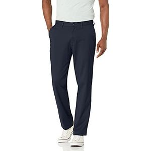 Nautica Men's Classic Fit Flat Front Stretch Solid Chino Deck Pant, True Navy, 30W 32L