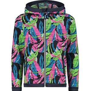 CMP - Kid G Jacket Fix Hood, Girl, Purple Fluo Turchese, 128