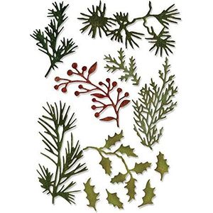 Thinlits stansset 11PK Holiday Greens Mini van Tim Holtz