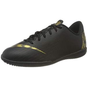 Nike Vaporx 12 Academy Ic voetbalschoenen voor kinderen, uniseks, Zwart Black Mtlc Vivid Gold 077, 32 EU