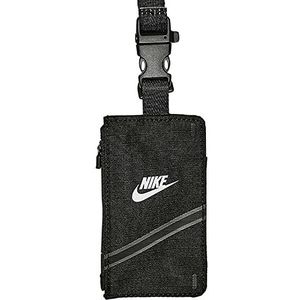 Nike Unisex - Volwassen Lanyard ID Badge Zip Keychain Zwart/Zwart/Wit, One Size