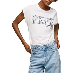Pepe Jeans Dames Nolly T-shirt, Wit, L
