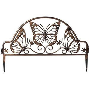 Decoratieve vlinder ontwerp kunststof hek tuin rand landschap grens pad paneel, Pack van 6