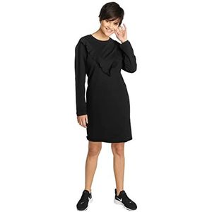 Urban Classics Dames Dames Terry Volant Jurk partyjurk, zwart (Black 00007), S