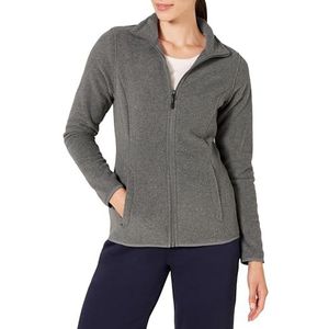 Amazon Essentials Dames Classic-Fit Full-Zip Polar Soft Fleece Jacket (Verkrijgbaar in Grote Maat), Houtskool Heather, Large