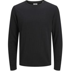 JJ REBEL Jrebnature Slub Knit Crew Neck, zwart, L