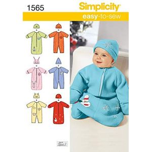 Simplicity us1565.a maat A baby's 'vlaggetje/rompertje en muts