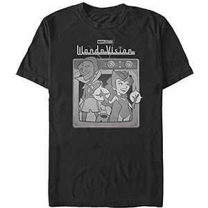Marvel WandaVision - Vintage TV Unisex Crew neck T-Shirt Black M