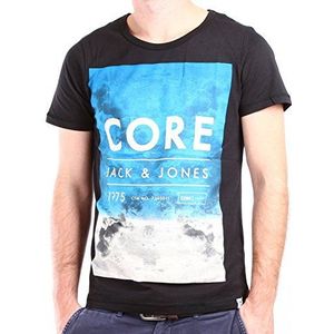 JACK & JONES Heren T-shirt SKY TEE SS CREW NECK, zwart (zwart), L