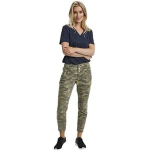 Cream Damesbroek, Sea Green Printed Camouflage, 27W