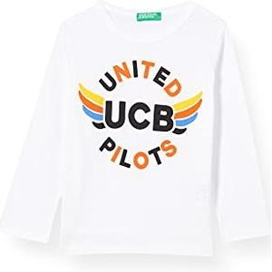 United Colors of Benetton T-shirt voor kinderen., wit 101., 74 cm