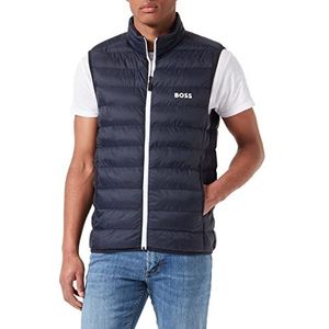 BOSS V Thor waterafstotend vest met logo-detail, donkerblauw, 3XL