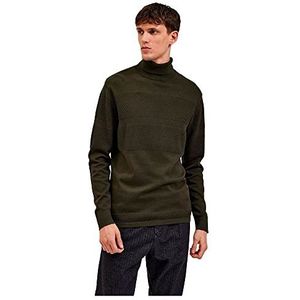 SELECTED HOMME SLHMAINE LS gebreide trui met rolkraag en NOOS voor heren, Forest Night, M, Forest Night, M