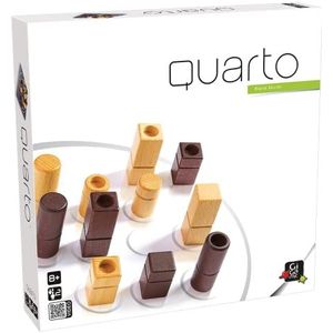Gigamic Quarto, familiespel, houten spel, 2 spelers, vanaf 8 jaar, 15 minuten, Duits, meertalig