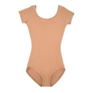 Capezio Dames Team Basic Turnpakje met korte mouwen, Licht Suntan, S