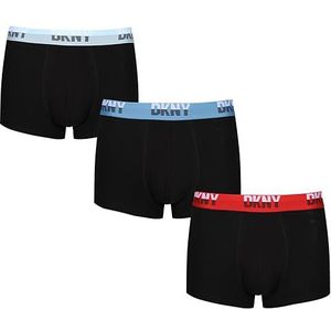 DKNY Boxershorts voor heren in zwart, superzacht katoen, elastische band van microvezel, comfortabel en elastisch ondergoed, verpakking van 3 stuks, zwart/blauw/roze (Black/Blue/Teaperry Pink/Mint), M
