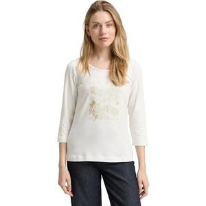 TOM TAILOR - Shirt - Beige - Jersey - Driekwart Mouw