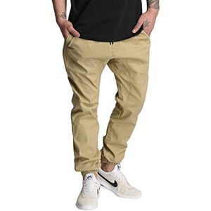 Southpole Men's Basic Stretch Twill Jogger Pants, Deep Khaki, Medium