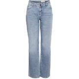 Noisy may - NMNILA LW WIDE JEANS - Light Blue Denim - Low Rise Jeans