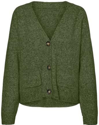 Vero Moda - Boom - Vest - V-hals - Lange Mouwen - Knoopsluiting