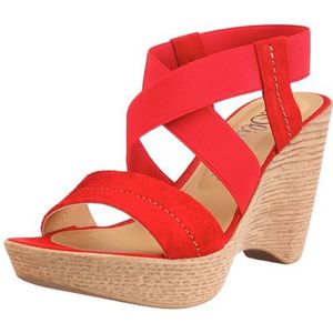 s.Oliver Casual sandalen voor dames, Rode Rot Rood 500, 36 EU