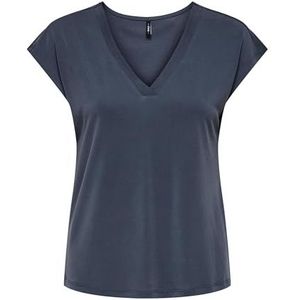 ONLY - ONLFREE Life - T-shirt - Zwart - V-hals - Korte Mouwen