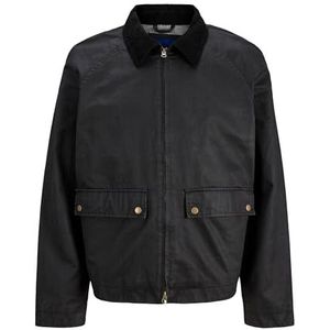 JACK & JONES Jorbedford Waxed Jacket voor heren, zwart, L, Zwart, L