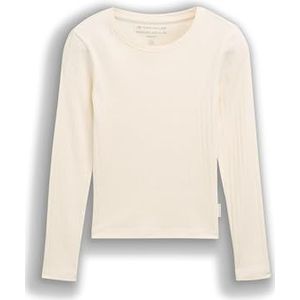 TOM TAILOR T-shirt met lange mouwen voor kinderen, 12906 - Wool White, 128