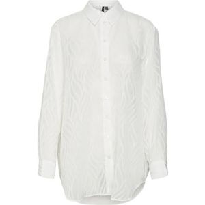 VMBRANDY LS Oversize Shirt WVN GA, wit (snow white), M
