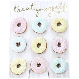 Ginger Ray Gold Foiled Treat Yourself Donut Wall Party Display Past 9 Donuts, Wit