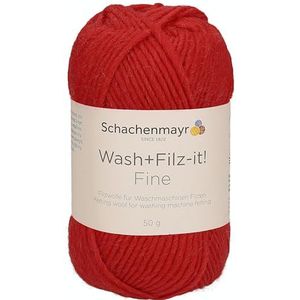 Schachenmayr Wash+Vilt-It! Fine, 50G rood viltgaren