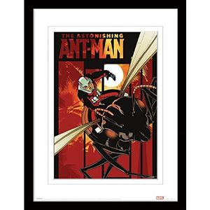 Marvel Ant Man Poster (prachtig ontwerp met witte rand) Canvas ingelijste print 30x40cm frame, Marvel cadeaus voor dames en heren, Marvel cadeaus voor jongens en meisjes - Officiële merchandise